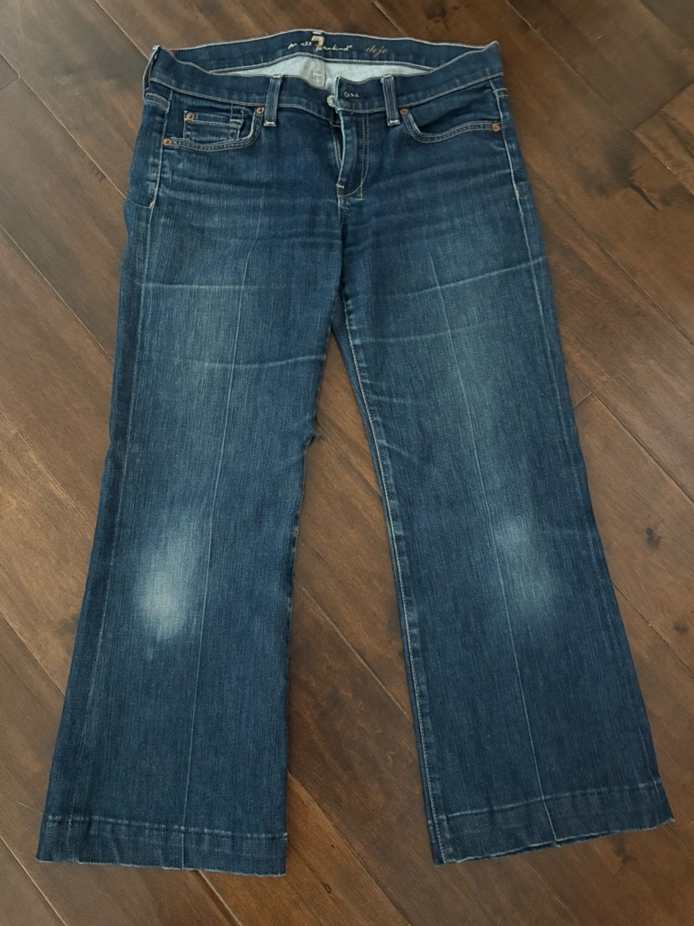 7 for all Mankind Dojo cropped jeans. Dark wash. Size 30